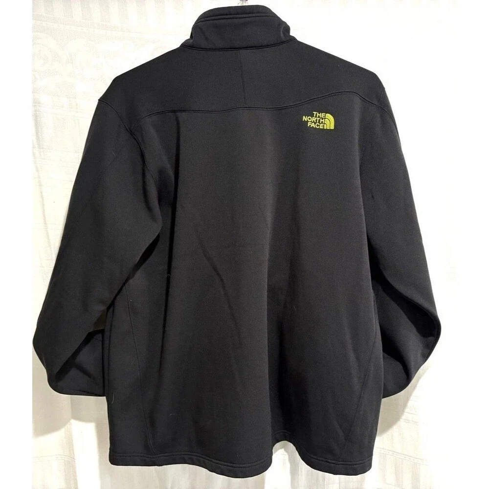The North Face Mens XXL Quarter Zip Pullover Black Fleece Lined Outdoor